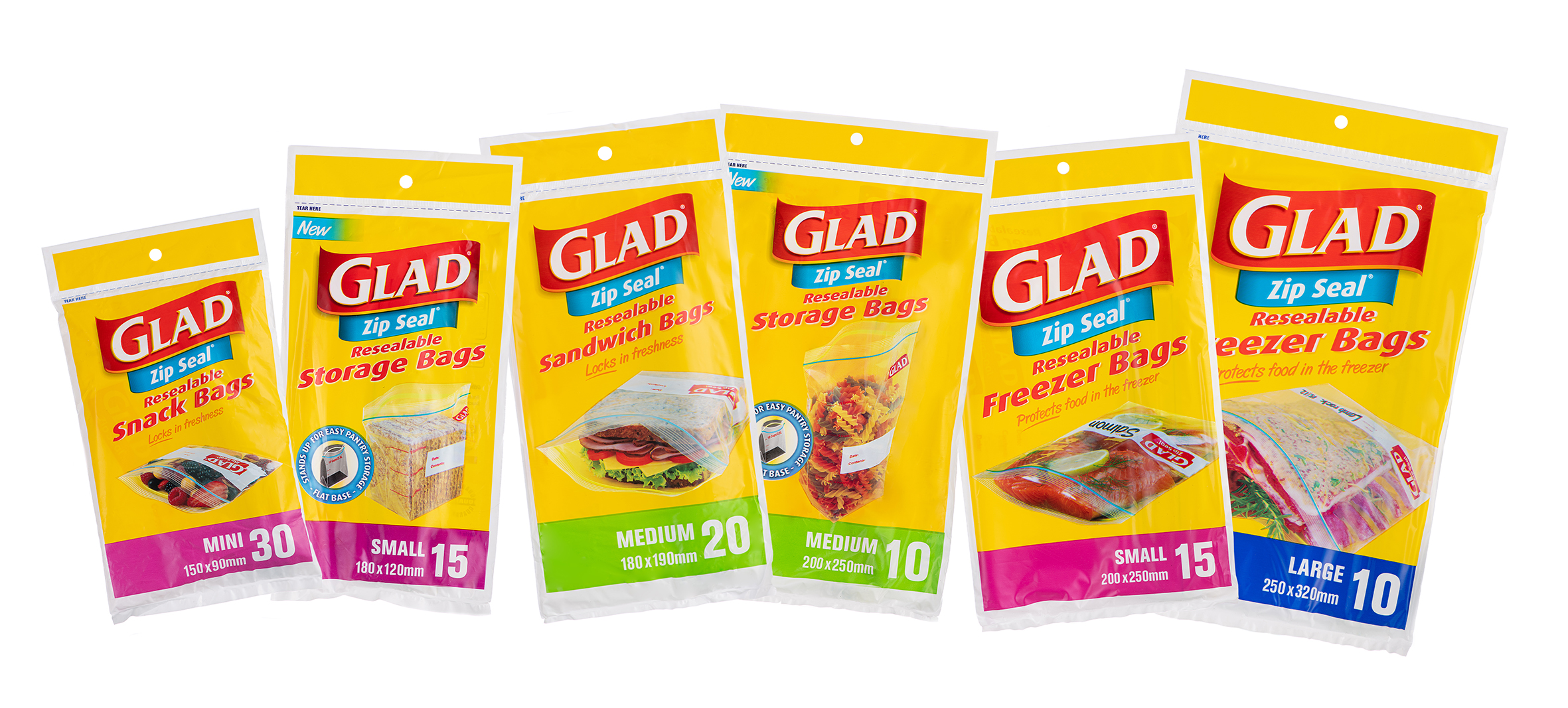 Glad zip seal range