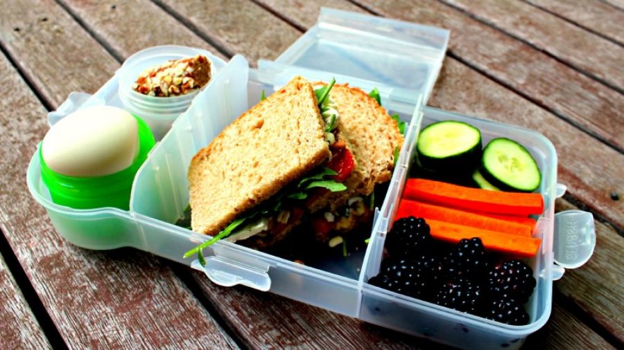 a lunchbox filled with food