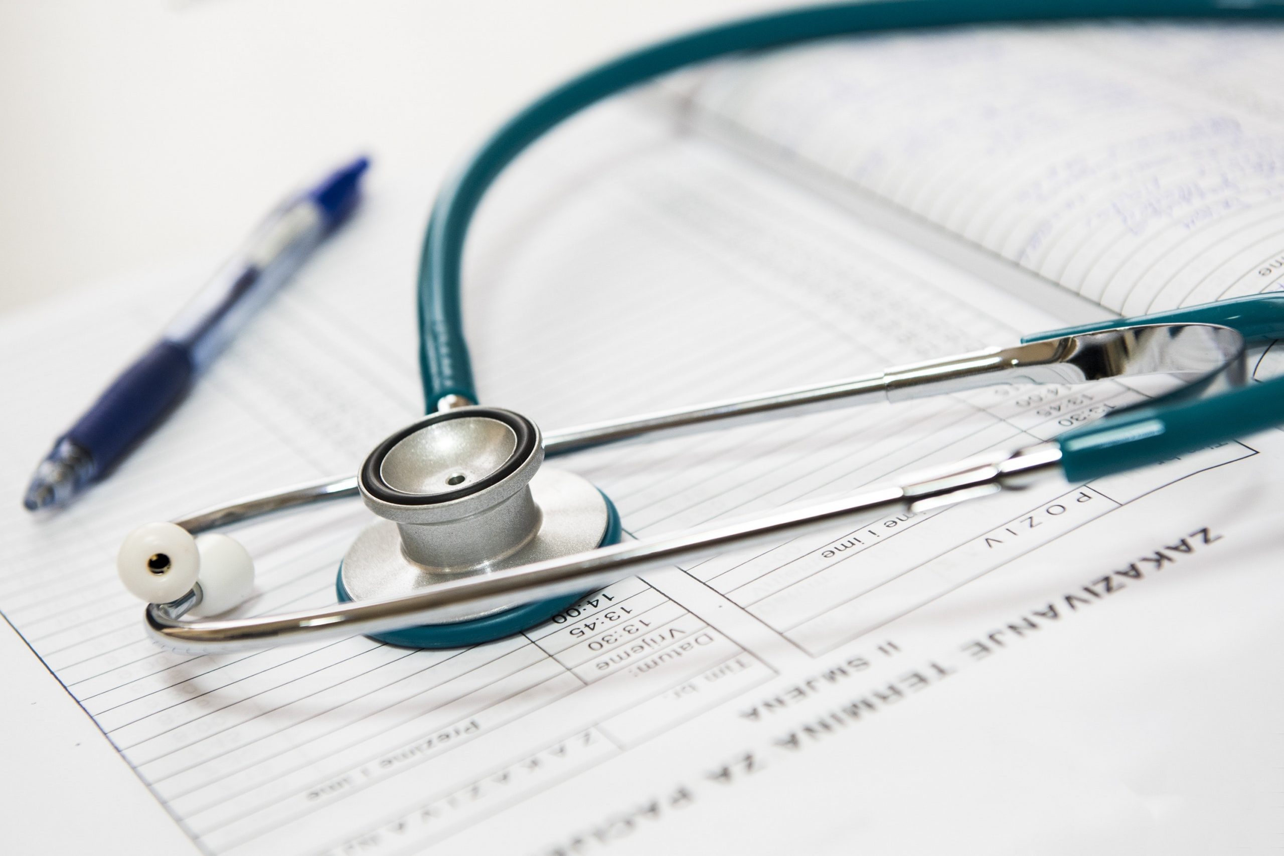 blue-and-silver-stetoscope