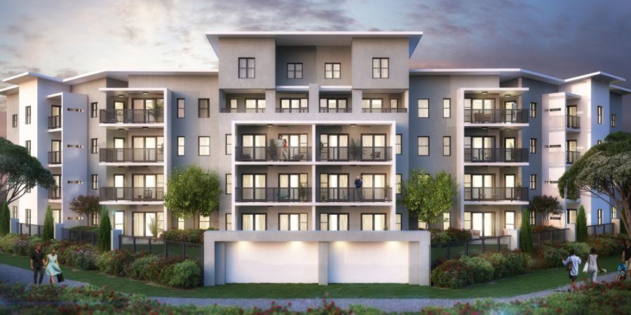 a block of apartments