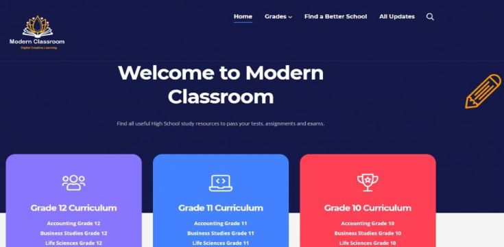 modern classroom banner