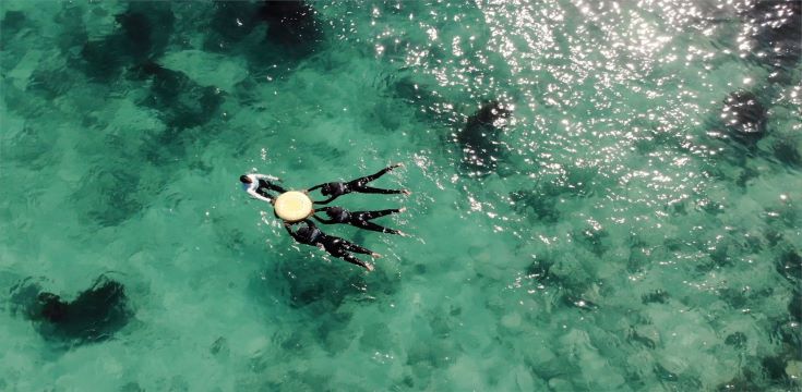 Children snorkeling in the pristine Marine Protected Area Windmill Beach_ (002)
