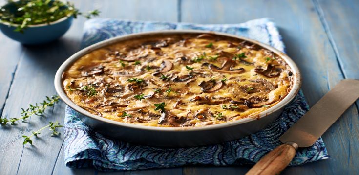 _Caramelised Onion, Mushroom & Mascarpone Crustless Quiche _ Image Credit_The South African Mushroom Farmers' Association