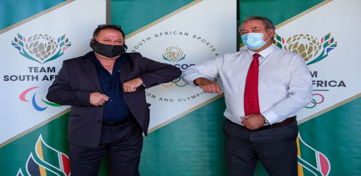 L-R - Neil Wilkinson Managing Director at Kryolan South Africa and Barry Hendricks SASCOC President_6_ (002)