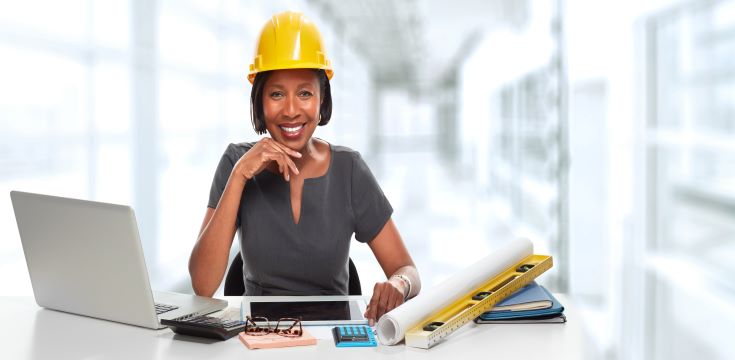 Business women in construction