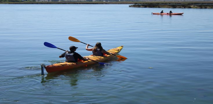 Kayaking on the river