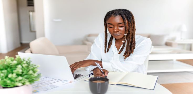 young-black-female-workspace