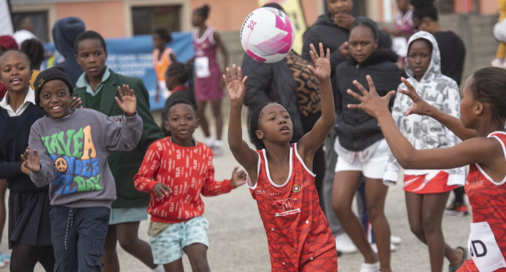 Sporting Chance Street Netball in action in Khayelitsha - MINATHI MENDISI in full action