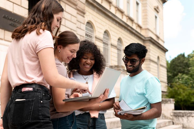 a group of students