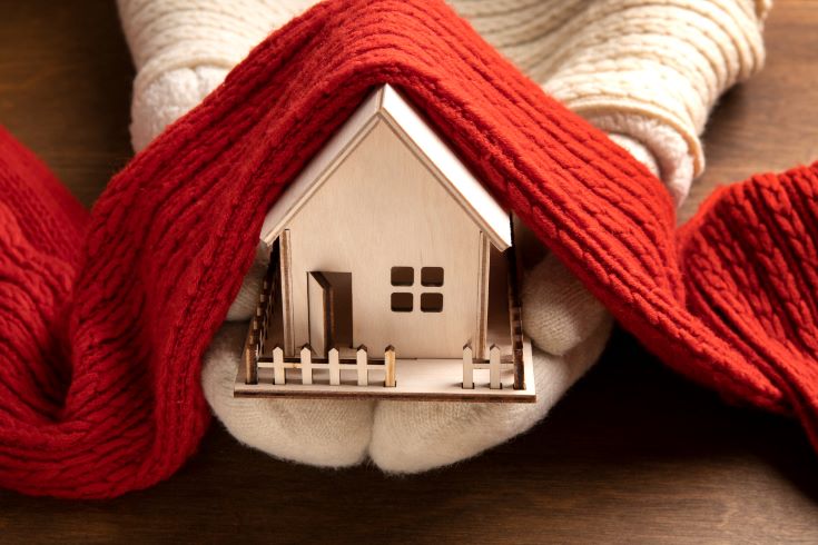Winter home maintenance concept