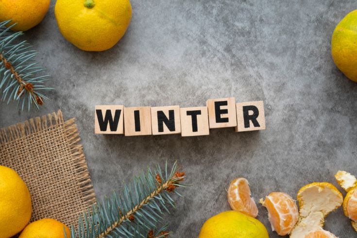 flay-lay-arrangement-with-winter-word-stucco-background