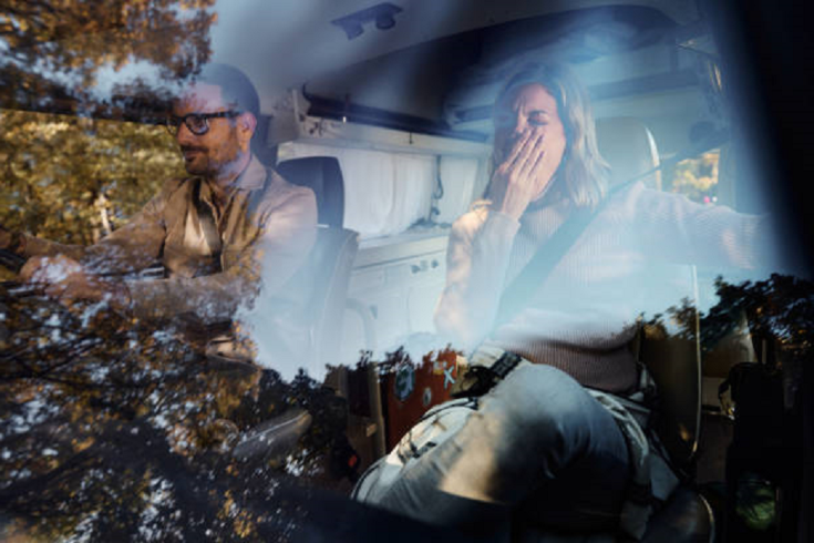 Travel fatigue free stock image