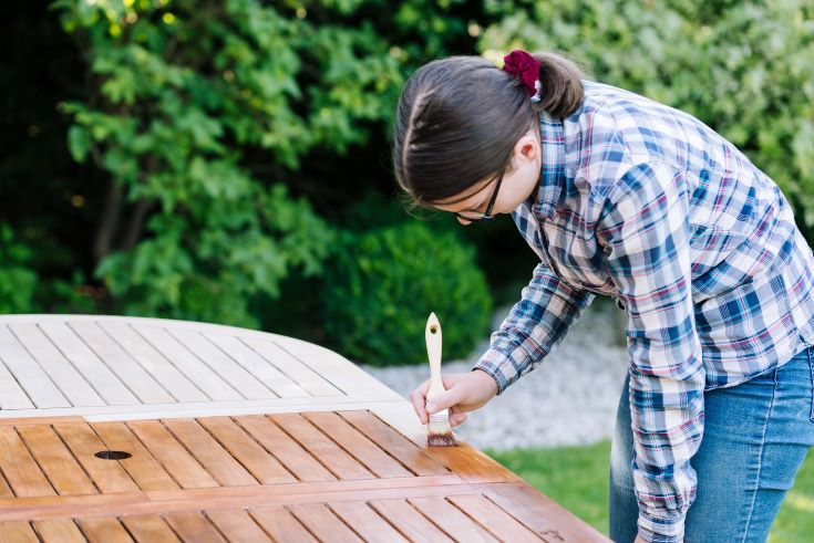 outside furniture painting