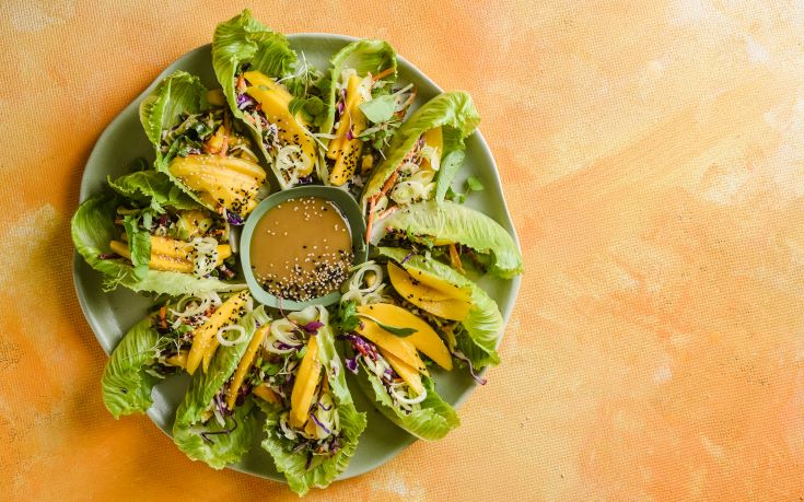 Mango Coleslaw Boats